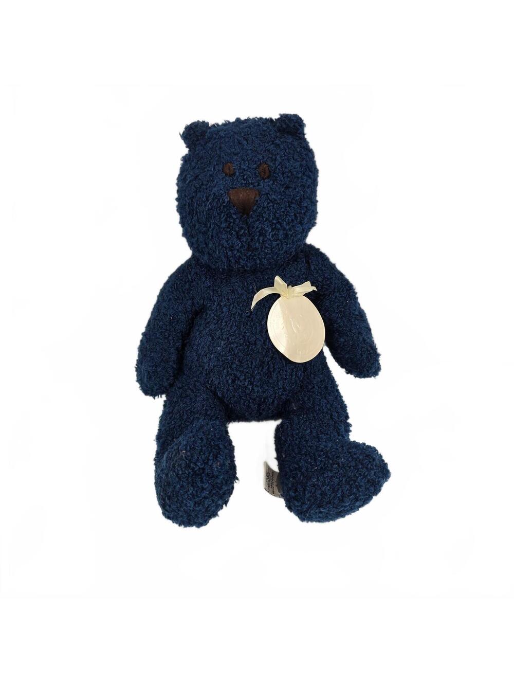 Dark Blue Baby Gap BRANNAN Teddy Bear Sitting Sewn Nose Plush Stuffed 14"